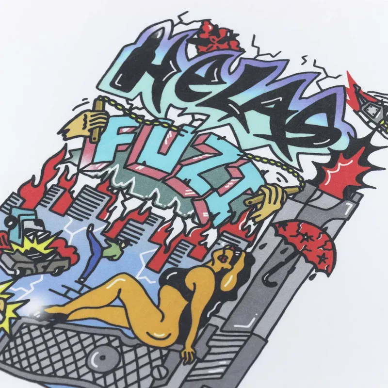 Helas Fuzi Chaos T Shirt White-2
