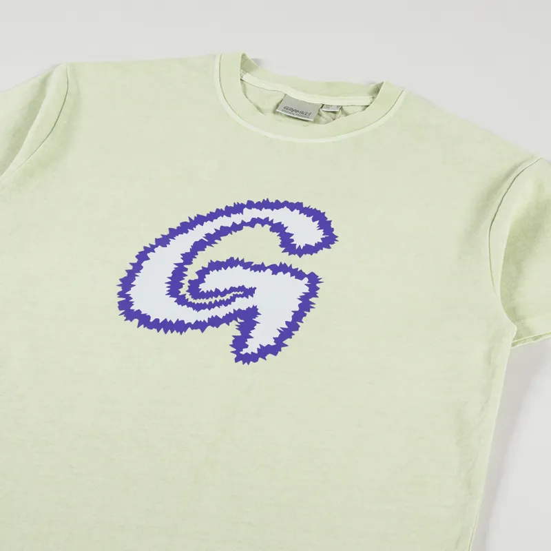 Gramicci Fuzzy G Logo T Shirt Smoky Mint Pigment-2