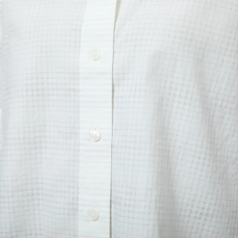 Fred Perry Womens Open Weave Checkerboard Shirt Snow White-8