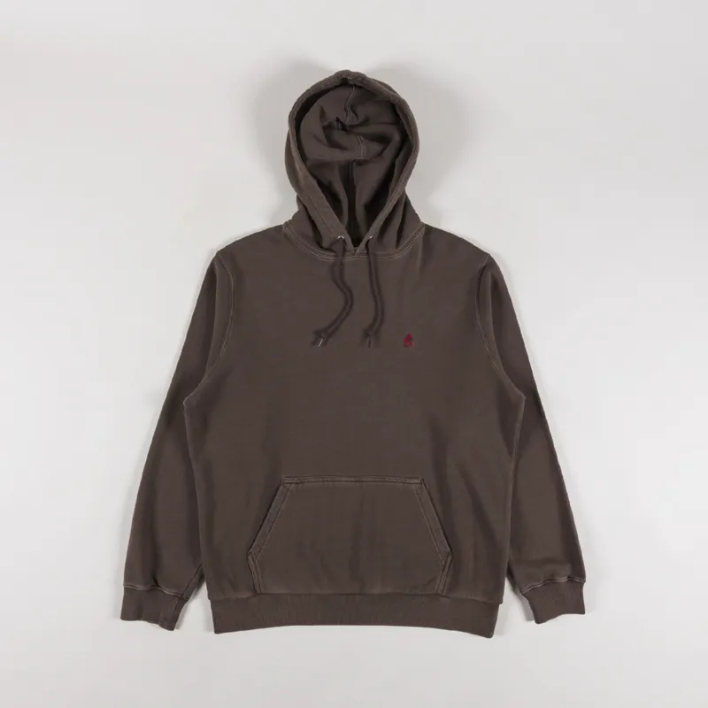 Gramicci One Point Hooded Sweat Brown Pigment
