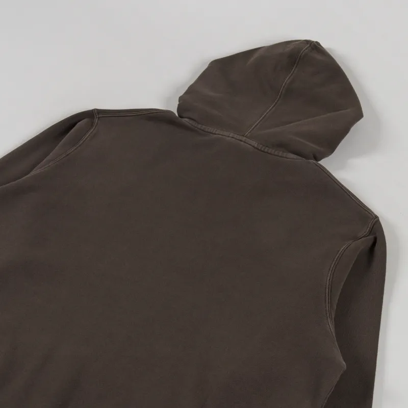 Gramicci One Point Hooded Sweat Brown Pigment-3