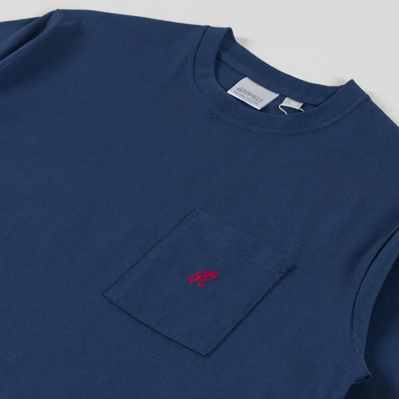 Gramicci One Point T Shirt Navy-1