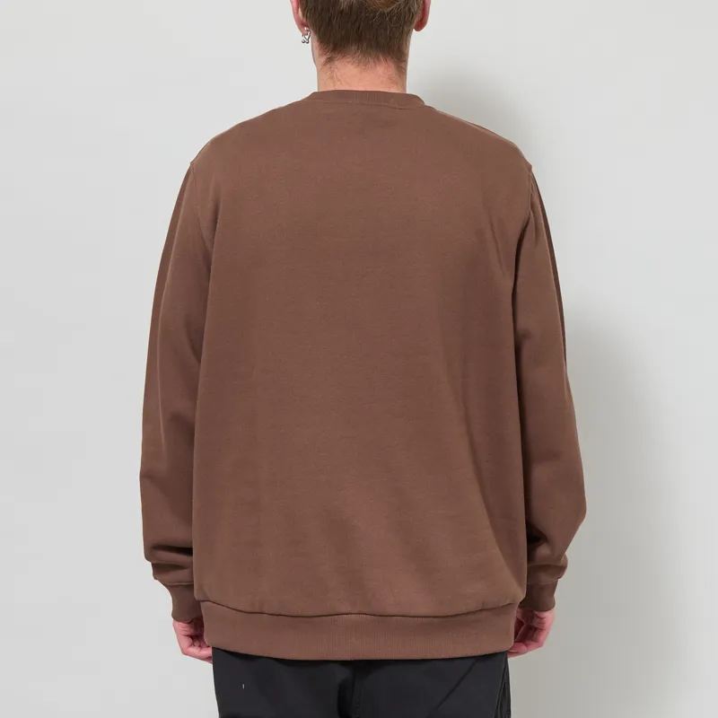 Gramicci One Point Crew Sweatshirt Brown-2