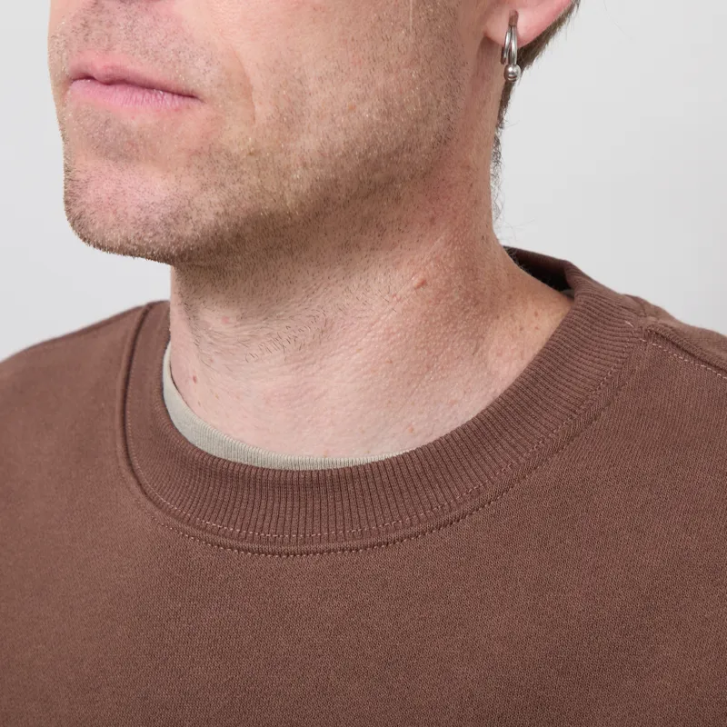 Gramicci One Point Crew Sweatshirt Brown-3