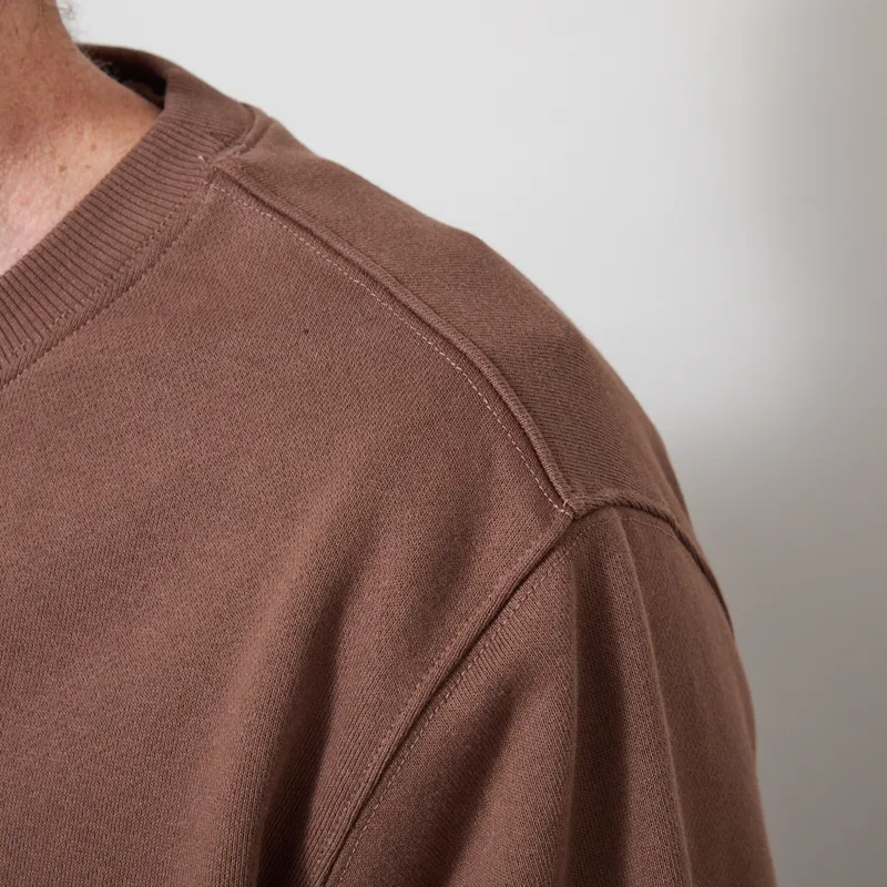 Gramicci One Point Crew Sweatshirt Brown-4