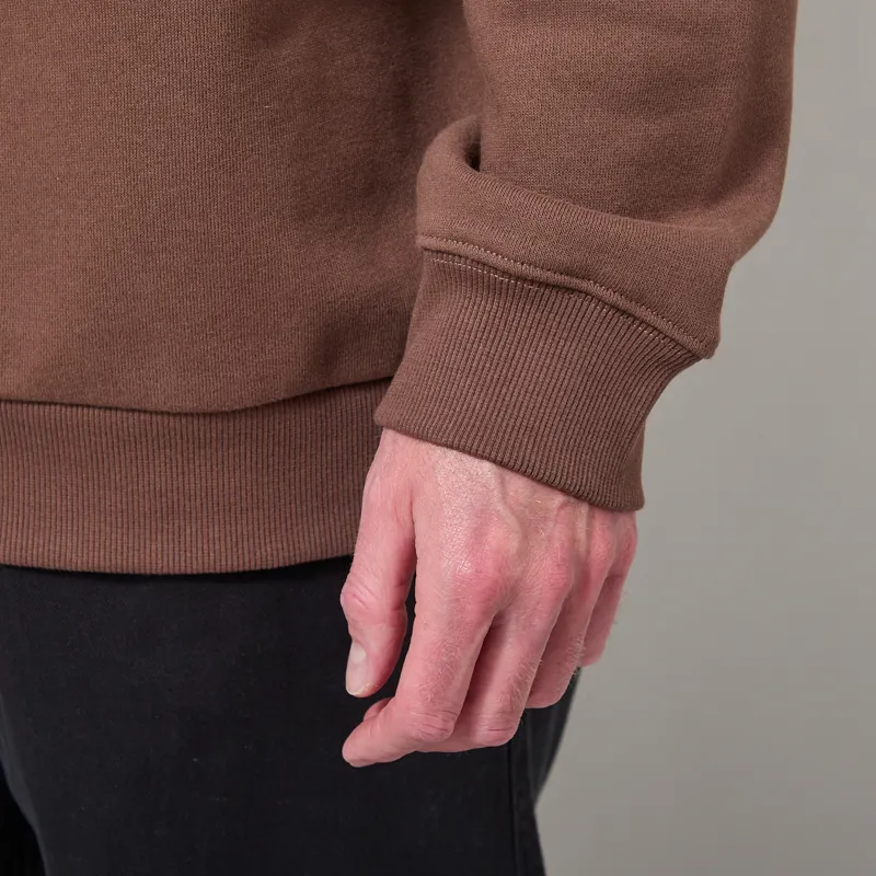 Gramicci One Point Crew Sweatshirt Brown-6