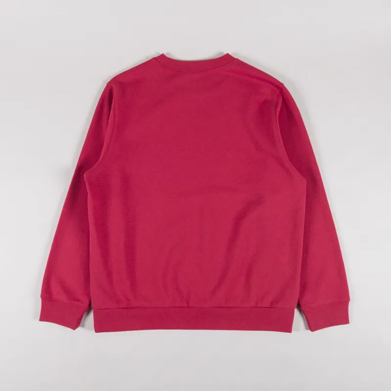 Gramicci One Point Crew Sweatshirt Crimson Red-1