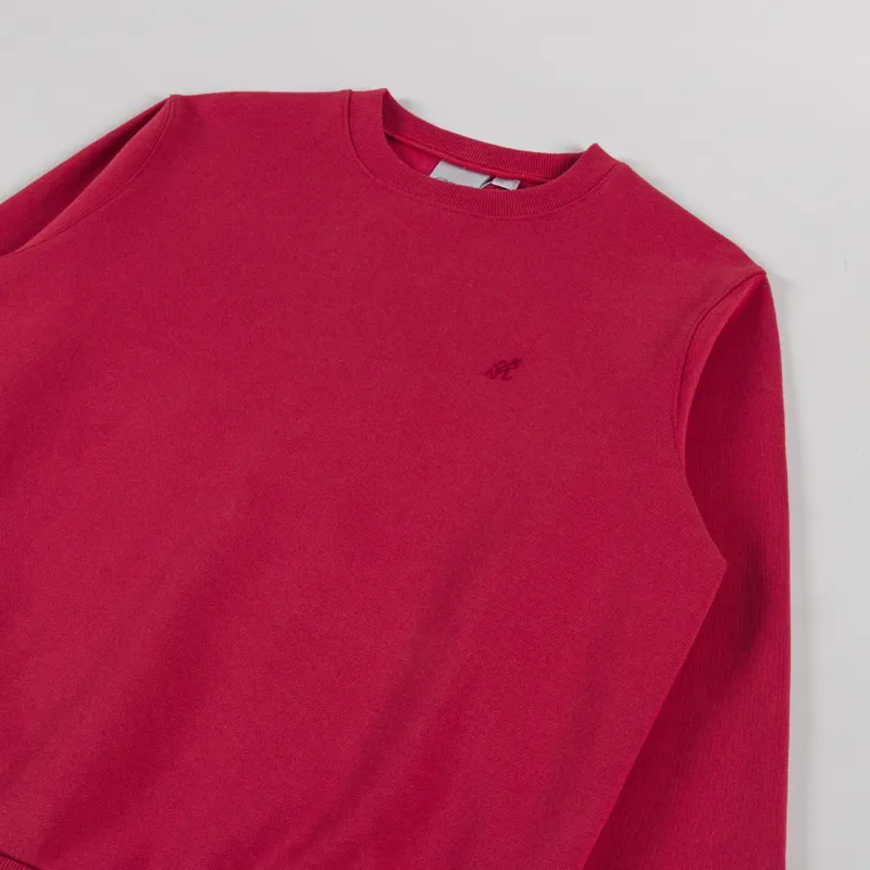 Gramicci One Point Crew Sweatshirt Crimson Red-2