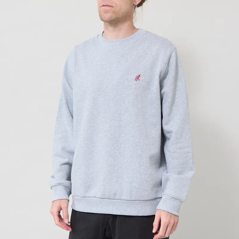 Gramicci One Point Crew Sweatshirt Grey Heather-1