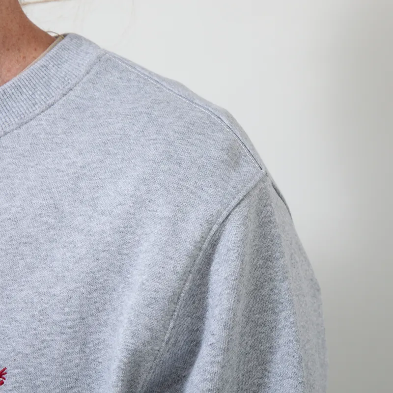 Gramicci One Point Crew Sweatshirt Grey Heather-5