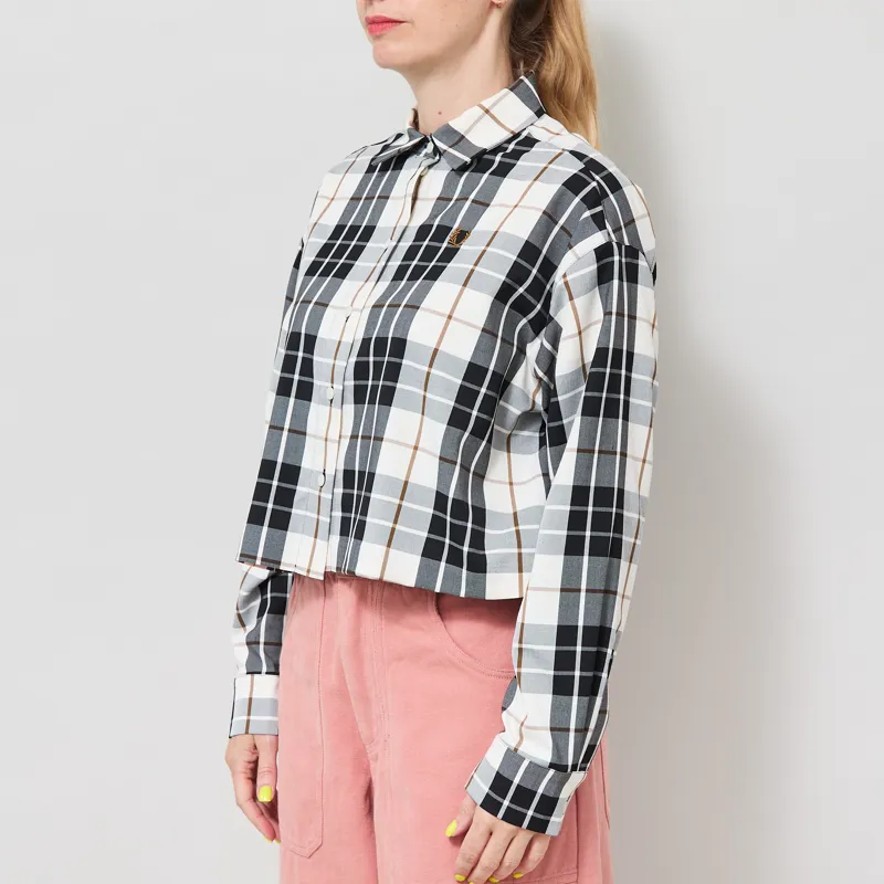 Fred Perry Womens Tartan Shirt Ecru-1