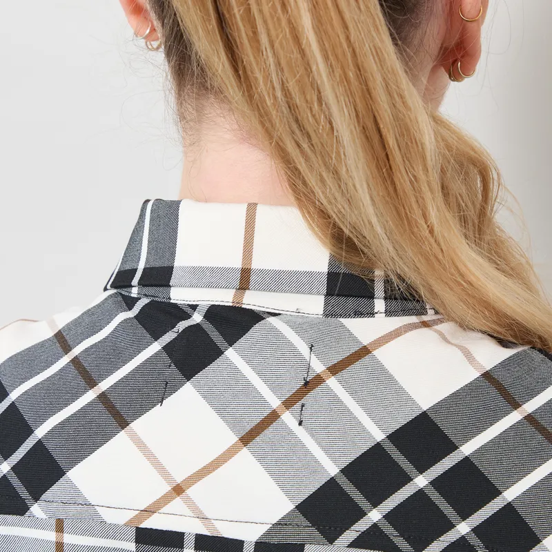 Fred Perry Womens Tartan Shirt Ecru-4