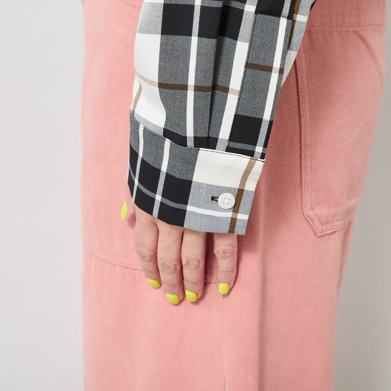 Fred Perry Womens Tartan Shirt Ecru-8