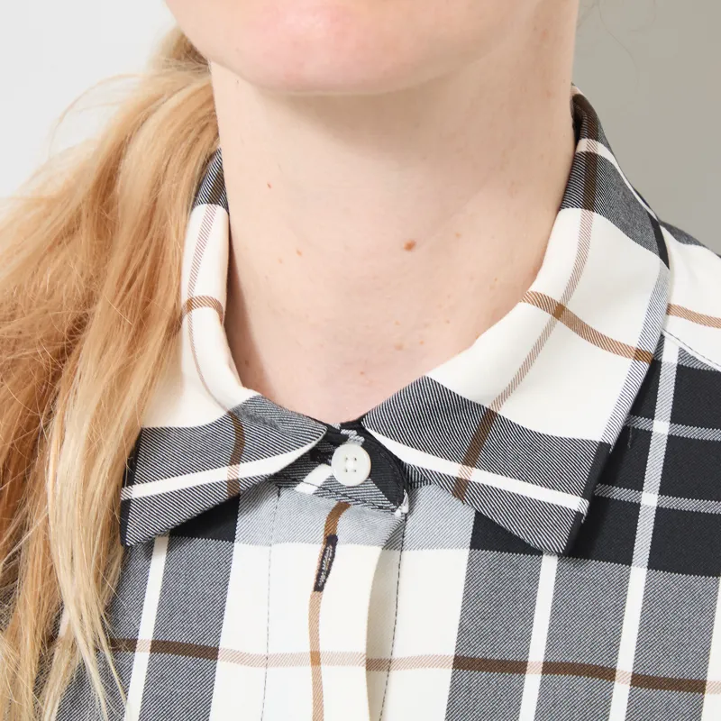 Fred Perry Womens Tartan Shirt Ecru-3