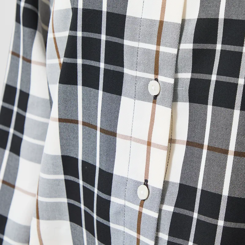 Fred Perry Womens Tartan Shirt Ecru-5