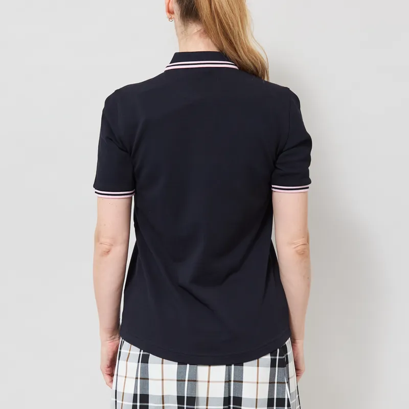 Fred Perry Womens Twin Tipped Polo Shirt Navy Iced Pink-2