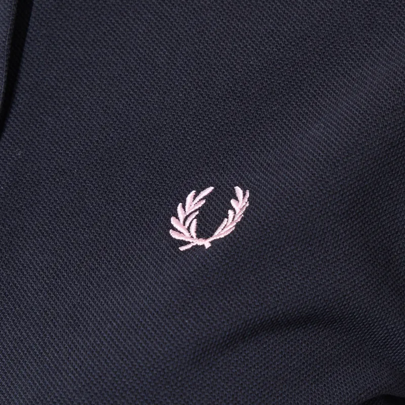 Fred Perry Womens Twin Tipped Polo Shirt Navy Iced Pink-5