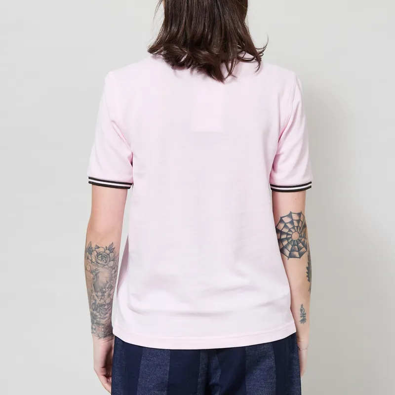 Fred Perry Womens Twin Tipped Polo Shirt Iced Pink -2