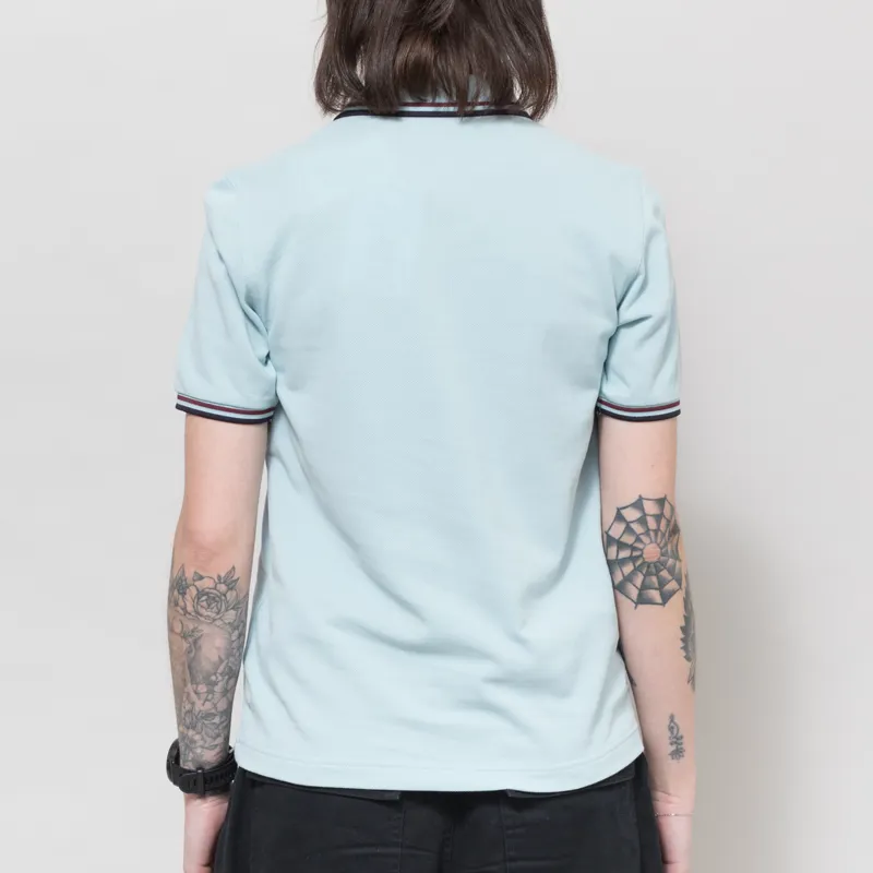 Fred Perry Womens G3600 Twin Tipped Polo Shirt Blue Oxblood Navy-1