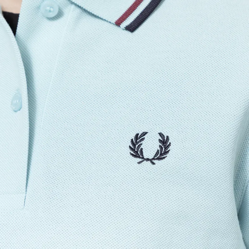 Fred Perry Womens G3600 Twin Tipped Polo Shirt Blue Oxblood Navy-4