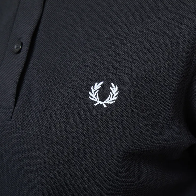 Fred Perry Womens Twin Tipped Polo Shirt Black Snow White Dusky Blue-6