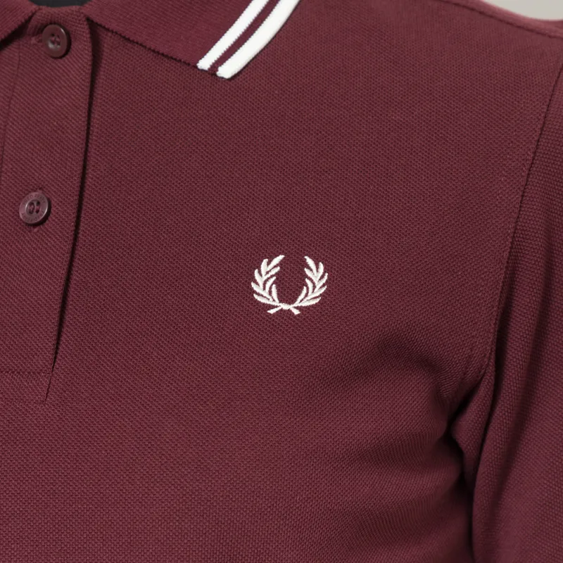Fred Perry Womens G3600 Twin Tipped Polo Shirt Oxblood-4