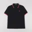Fred Perry Womens Twin Tipped Polo Shirt Black Flamingo Tan