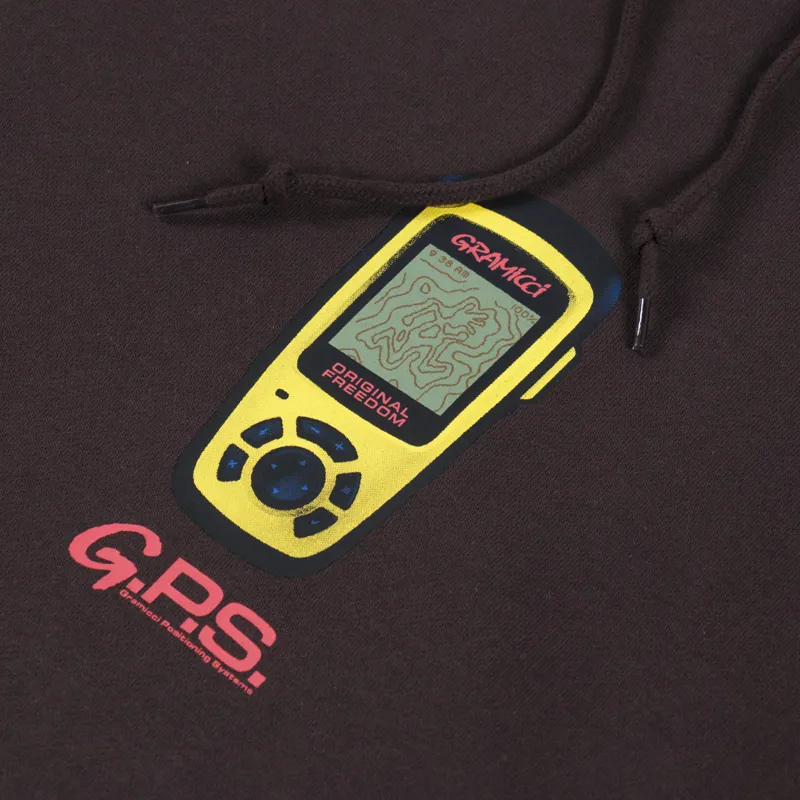 Gramicci GPS Hooded Sweatshirt Dark Brown-4