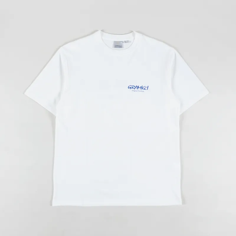 【関税込み】Gramicci ホワイト Original Freedom Tシャツ Gramicci Original Freedom Logo Tee | Goodluck Bunch