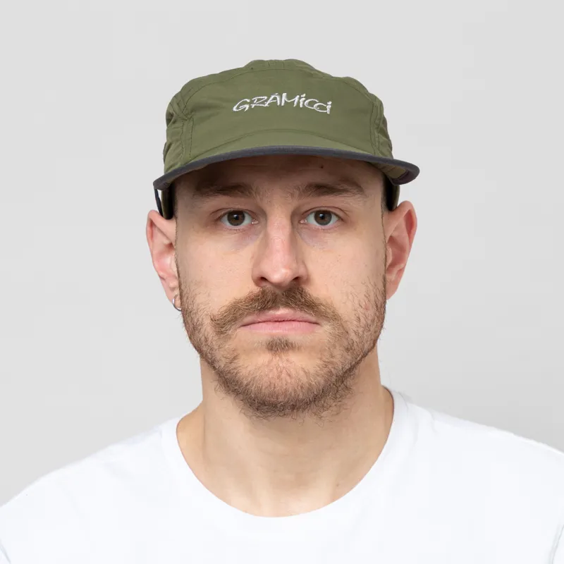 Gramicci Nylon 5 Panel Cap Olive-1