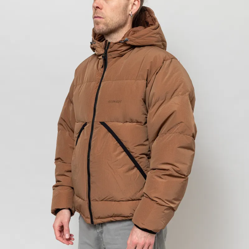 Gramicci Down Puffer Hooded Jacket Brown-1