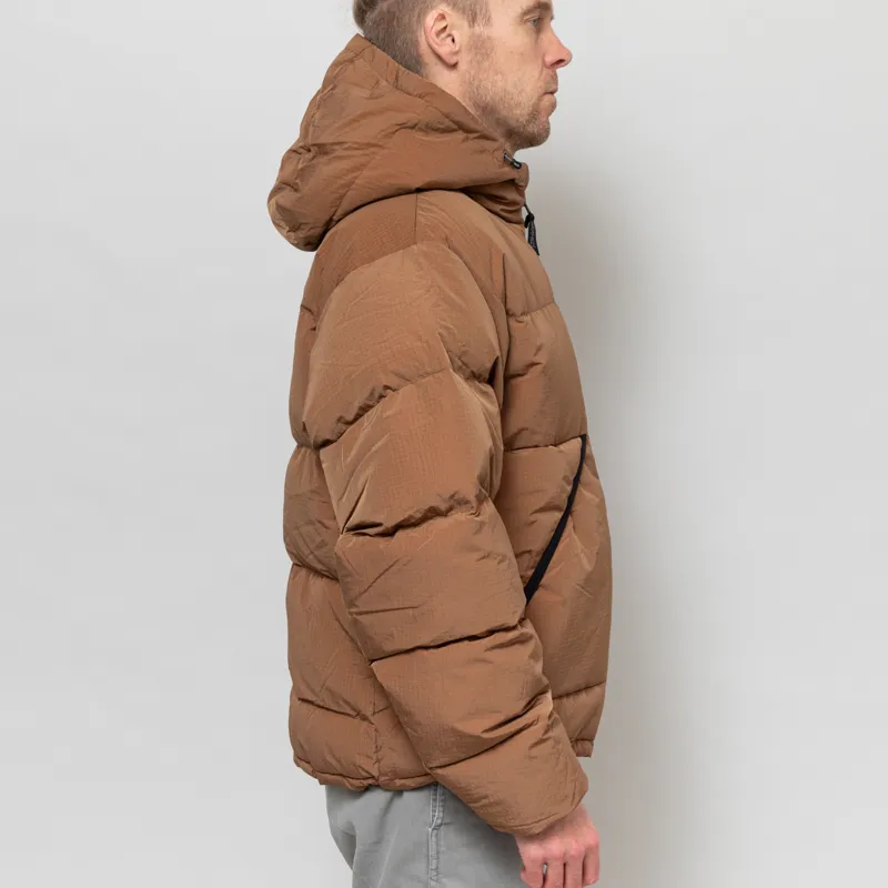 Gramicci Down Puffer Hooded Jacket Brown-4