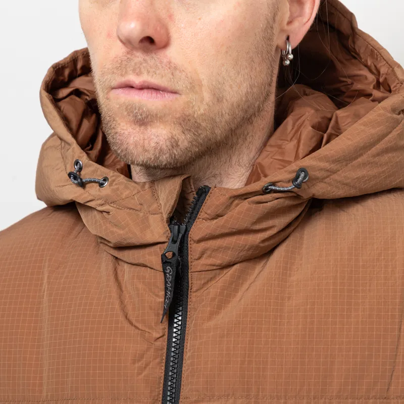Gramicci Down Puffer Hooded Jacket Brown-6