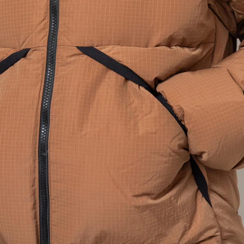 Gramicci Down Puffer Hooded Jacket Brown-8