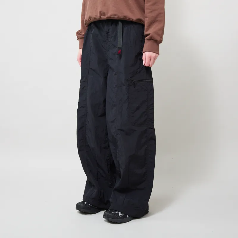 Gramicci Womens Nylon Loose Balloon Pants Black-1