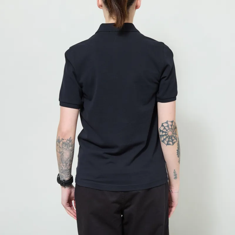 Fred Perry Womens Polo Shirt Navy Peach-2