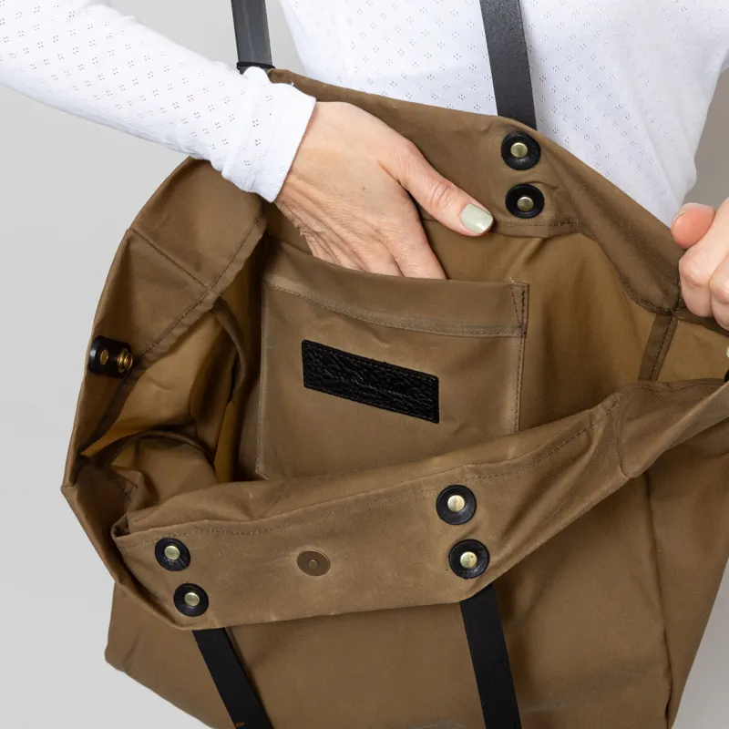 Kate Sheridan Womens Midi Waxed Tote Bag Sand-4