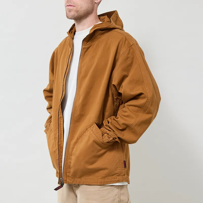Gramicci Herringbone Hooded Jacket Umber-1