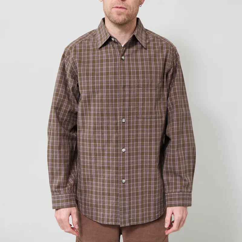 Gramicci Heavyweight Checkered Shirt Violet