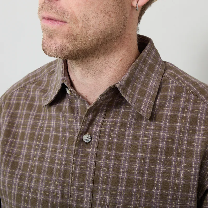 Gramicci Heavyweight Checkered Shirt Violet-5