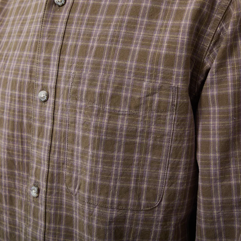 Gramicci Heavyweight Checkered Shirt Violet-6