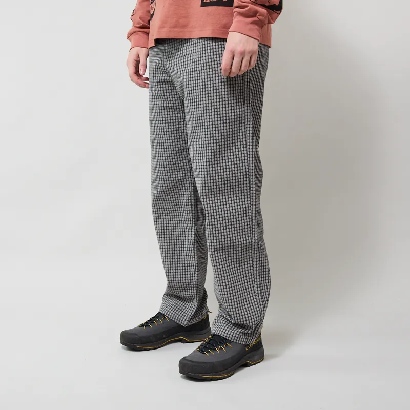 Gramicci Dobby Plaid G-Pant Straight Fit Stone-1