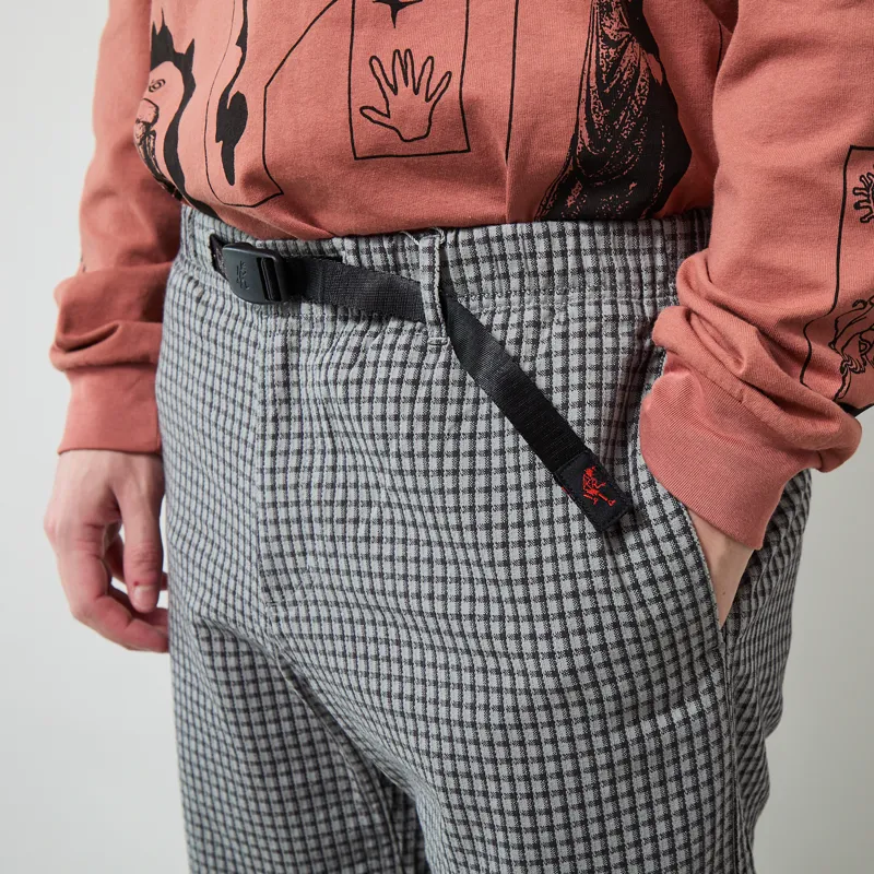 Gramicci Dobby Plaid G-Pant Straight Fit Stone-4