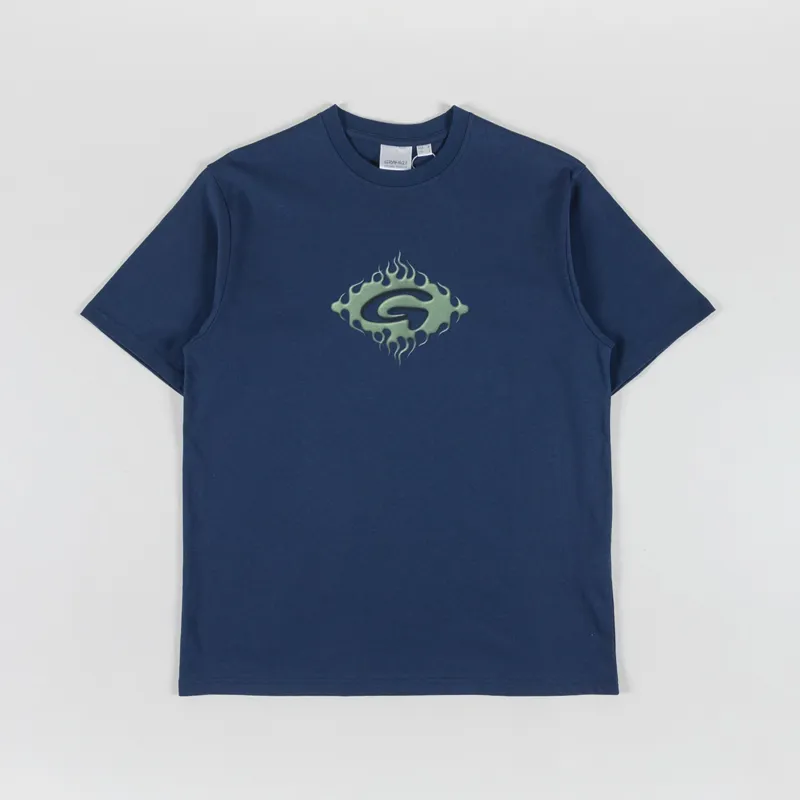Gramicci Flames T Shirt Navy