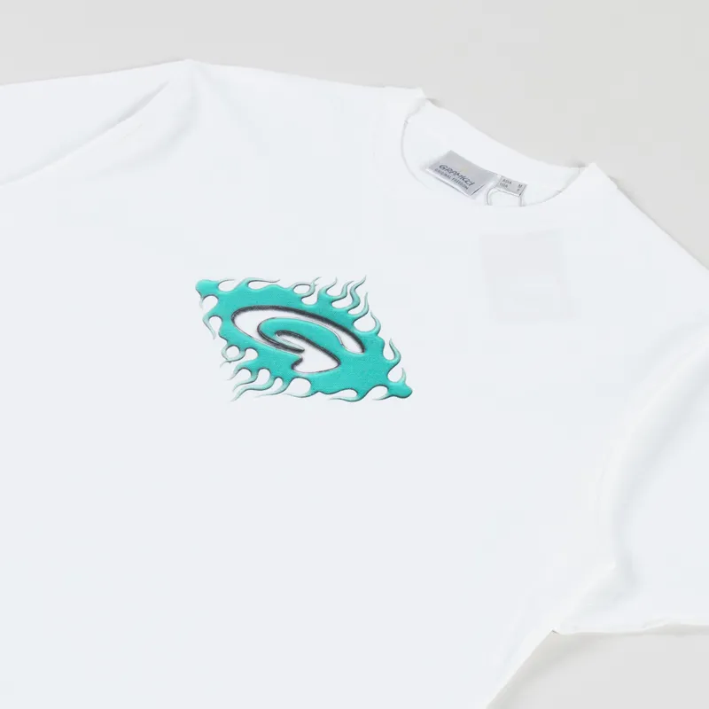 Gramicci Flames T Shirt White-1