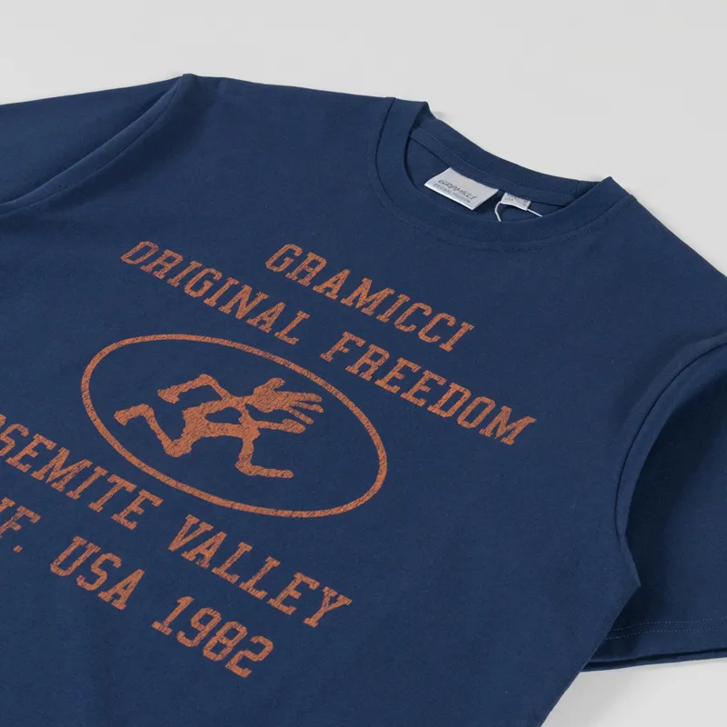 Gramicci Yosemite Valley T Shirt Navy-1