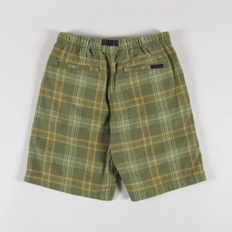 Gramicci Hemp G-Shorts Plaid Green-1