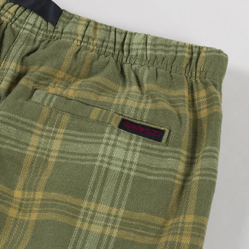Gramicci Hemp G-Shorts Plaid Green-5