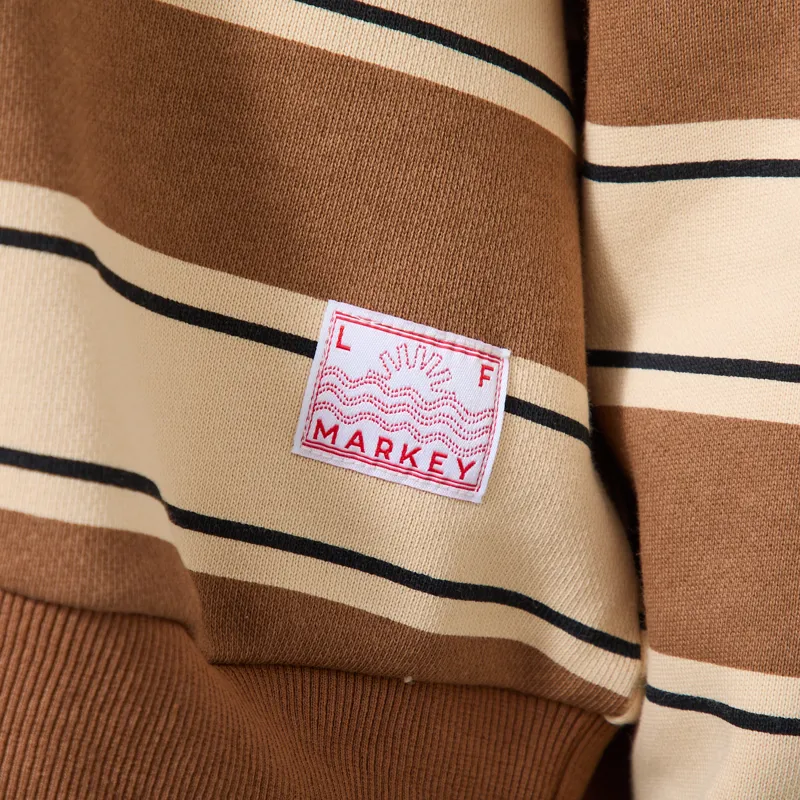 L.F. Markey Womens Gene Sweater Choc Rugby Stripe-4