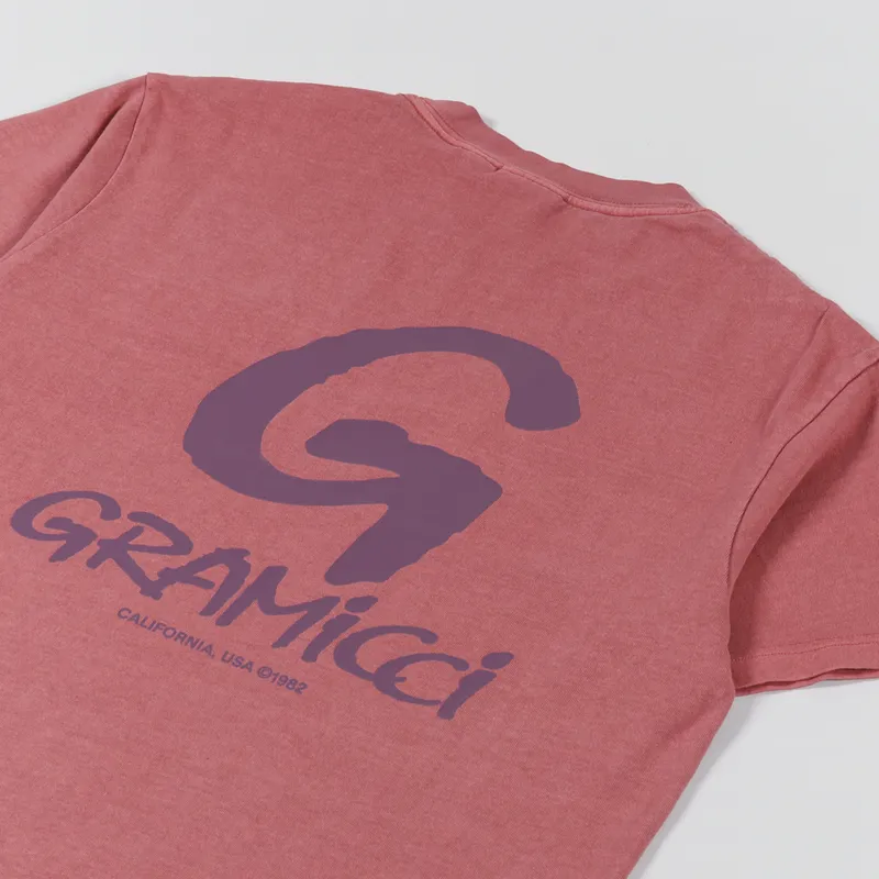 Gramicci G Logo T Shirt Dusty Red-2